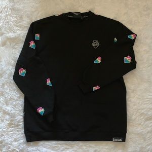 Pink dolphin crew neck sweat shirt